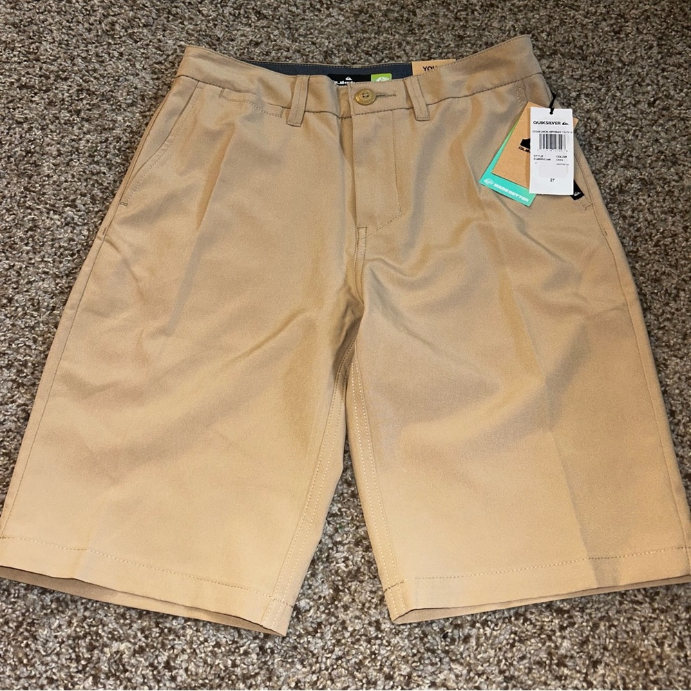Quiksilver Ocean Union Amphibian Youth 19” Shorts NWT Size 27 Khaki